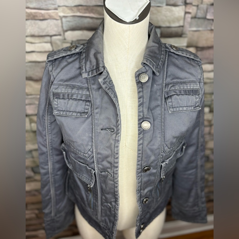 American Eagle Button Up Fitted Jacket With Quilt… - image 3